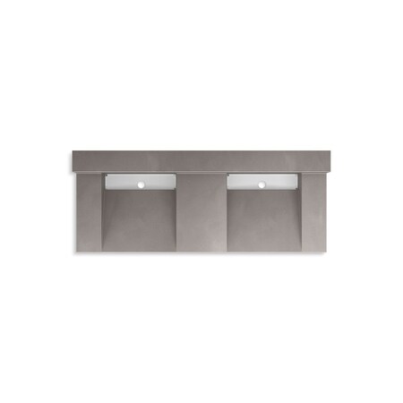 Kohler 60In Wall-Mount Basin Lavatory System With Backsplash In Ash Concrete 81025-BSS-KCE